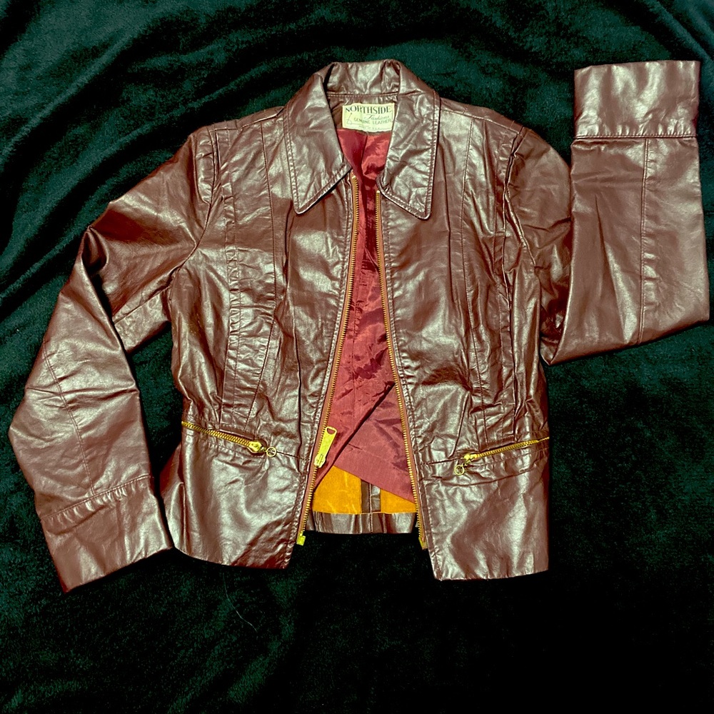 Vintage 80s Northside Fashions Genuine Leather Jacket Womens